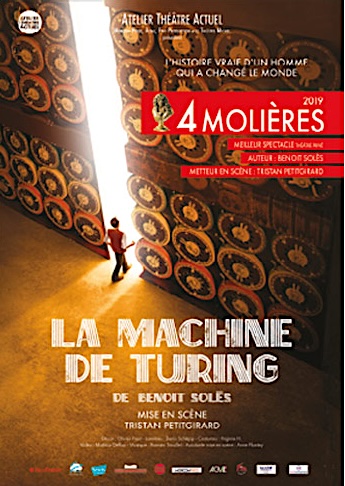 Lyon,  Théâtre Comédie Odéon : « La Machine de Turing » de Benoit Solès. 2/09 au 30/10/26