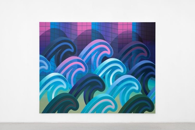 Amélie Bertrand. Freak Waves, 2026, Oil on canvas 220,5 × 280 cm / 86 13/16 × 110 1/4 inche