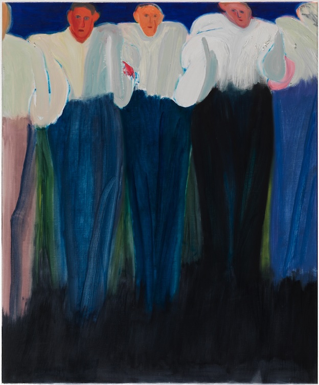 LAI Firenze, Human Chain, 2014. Huile sur toile, 85 x 70 cm. Centre Pompidou, MNAM-CCI/Audrey Laurans