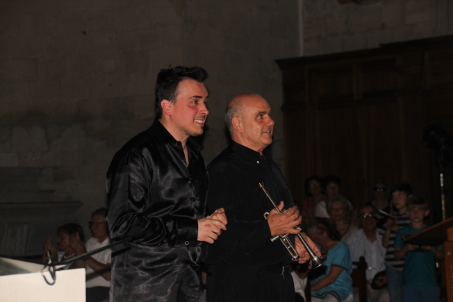 Vicente Campos à la trompette et Gabriele Pezone à l’orgue © Pierre Aimar