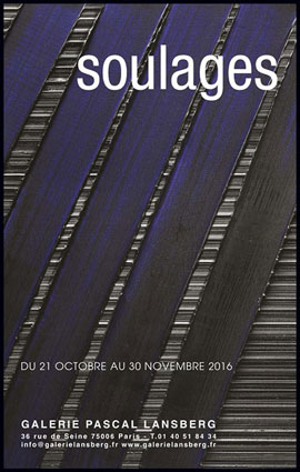 Exposition Pierre Soulages à la Galerie Pascal Lansberg, Paris, du 21 octobre au 30 novembre 2016
