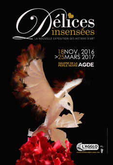 « Délices insensées » exposition à Agde du 18 novembre 2016 au 25 mars 2017