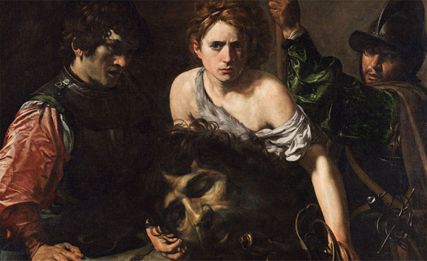 Valentin de Boulogne, David et Goliath, vers 1615-1616, Huile sur toile, 99x134 cm, Museo Thyssen-Bornemisza, Madrid © Museo Thyssen-Bornemisza, Madrid