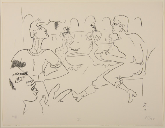 Jean Cocteau Etude de danseurs (Barcelone) Lithographie sur papier, 1956-75 50 x 65 cm Jean Cocteau Etude de danseurs (Barcelone) Lithographie sur papier, 1956-75 50 x 65 cm