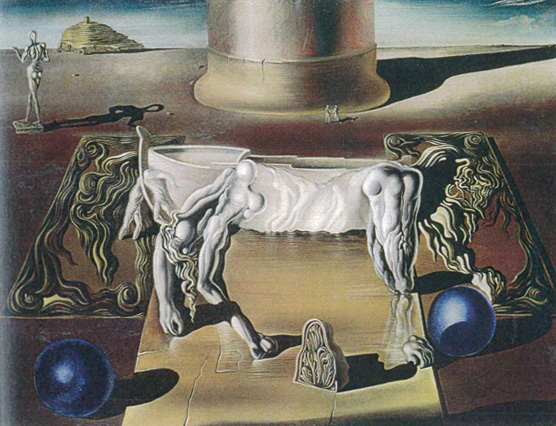 Salvador Dalí, Dormeuse, cheval, lion invisibles, 1930, huile sur toile, 50,2 x 65,2 cm, Centre Pompidou, Paris, © Salvador Dalí, Fundació Gala- Salvador Dali / ADAGP, Paris, 2017