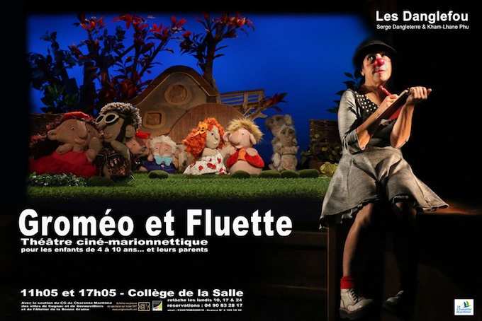 Groméo et Fluette. Clown et cinéma avec échappées de marionnettes, Collège de la Salle, 11h05 et 17h05, Avignon Off