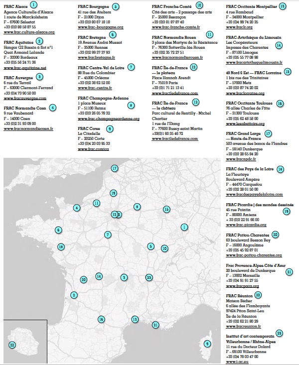 samedi 4 et dimanche 5 novembre 2017. Le week-end des fonds régionaux d’art contemporain. Portes ouvertes dans tous les frac de France