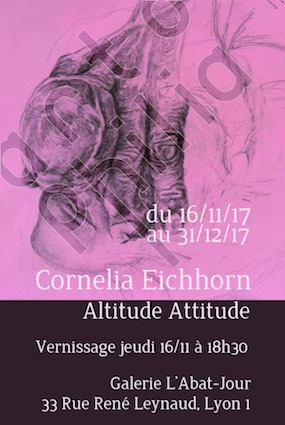 Altitude Attitude - Exposition de dessins de Cornelia Eichhorn, à la galerie L'abat-jour, Lyon, du 16/11 au 13/12/17