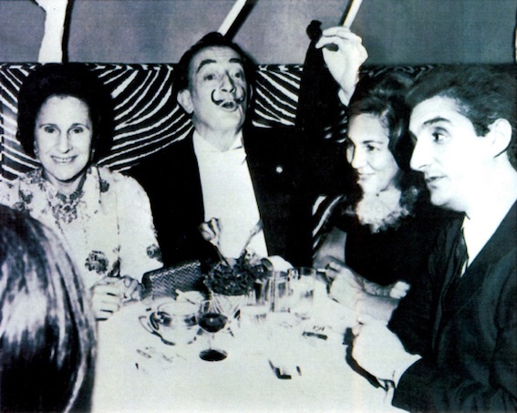 Salvador Dali, Gala & Beniamino Levi, dans les années 70. Archives Personnelles de M. Levi