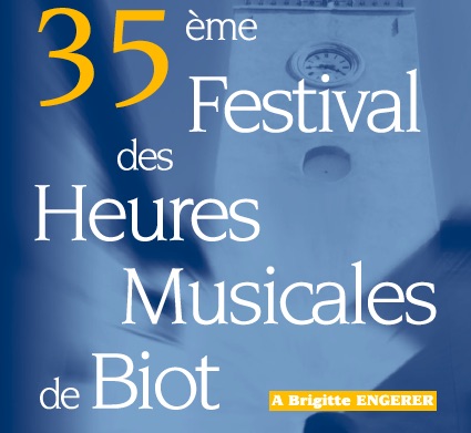 35e Festival des Heures Musicales de Biot du 18 mai au 20 juin 2018