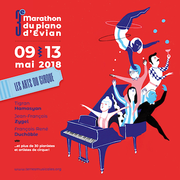 La troisième édition du Marathon du piano d’Evian investira toute la ville d’Evian du 9 Mai au 13 Mai 2018 La troisième édition du Marathon du piano d’Evian investira toute la ville d’Evian du 9 Mai au 13 Mai 2018