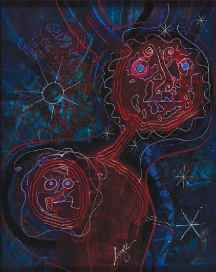 Jumeaux, Paia, 2013 Acrylique sur carton, 58,3 x 40,6 cm, Hawaii