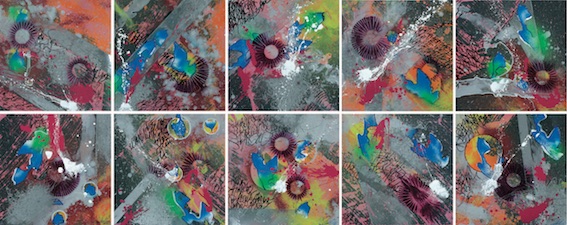 Troublenight Acrylique Aérosol et Marker sur Papier -10x50x50cm- 2012 - © Shuck One
