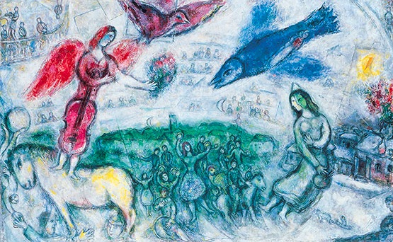 Marc Chagall, Les gens du voyage, 1968 © Adagp, Paris 2019