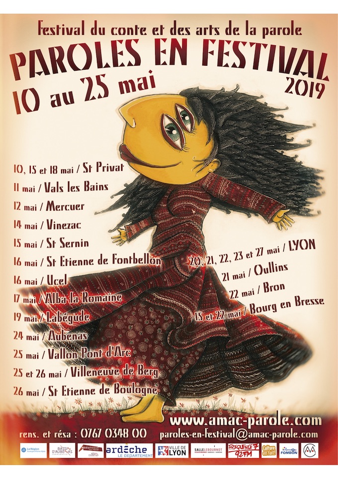 AMAC / "Paroles en festival 2019" du 10 au 25 mai 2019 en Ardèche, Ain et Rhône