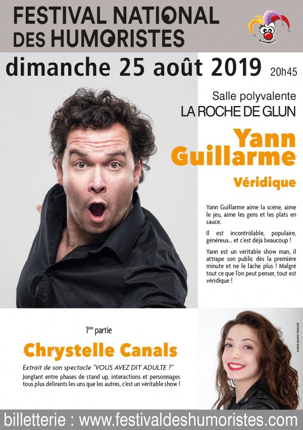 31e Festival des Humoristes : Yann Guillarme et Chrystelle Canals le 25 août 2019 à la Roche de Glun (Drôme)