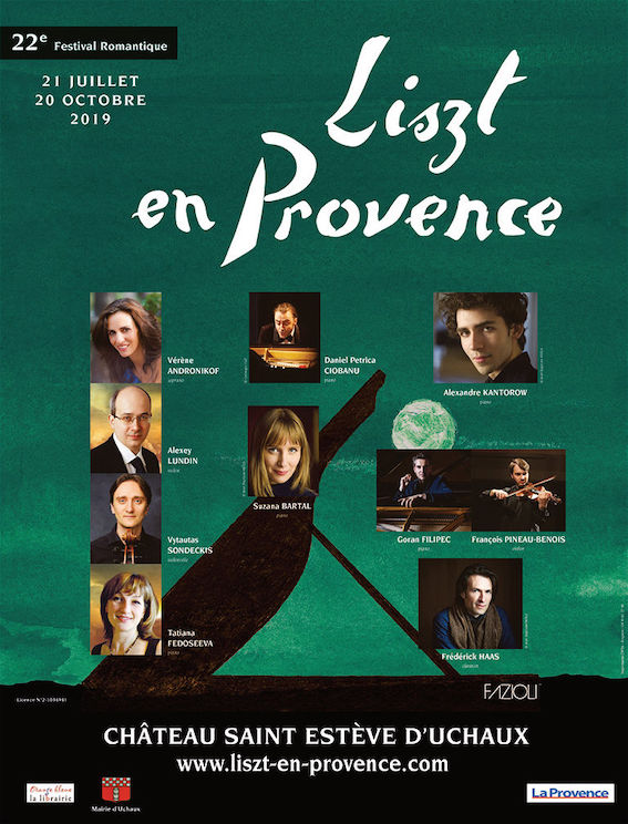 Festival Liszt en Provence, Musique et Nuits d’été au château St-Estève, Uchaux (84) du 21 juillet au 22 septembre