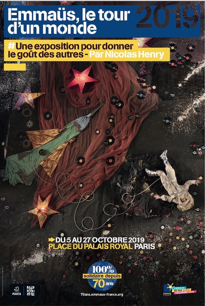 Emmaüs, le tour d'un monde, exposition du 5 au 27 octobre '19 place du Palais Royal, Paris