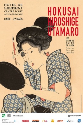 Aix en Provence. Hokusai, Hiroshige, Utamaro... Les grands maîtres du Japon, la Collection Georges Leskowizc du 8 novembre 2019 au 22 mars 2020, Hôtel de Caumont - Centre d'Art