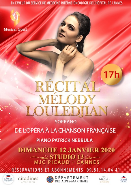 Récital Mélody Louledjian au Studio 13 à Cannes le 12/1/20 à 17h
