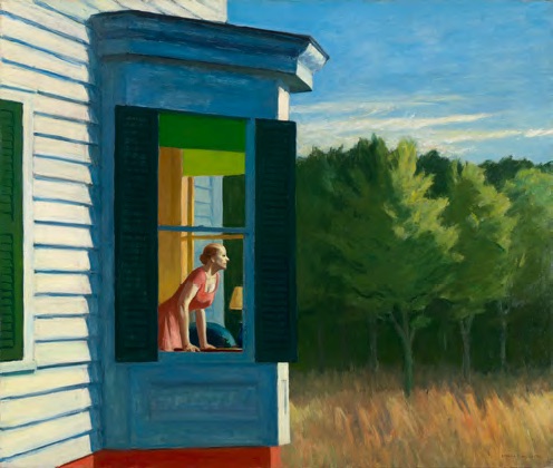 Edward Hopper, Cape Cod Morning, 1950 Huile sur toile, 86,7 × 102,3 cm Smithsonian American Art Museum, Gift of the Sara Roby Foundation © Heirs of Josephine Hopper / 2019, ProLitteris, Zurich Photo : Smithsonian American Art Museum, Gene Young