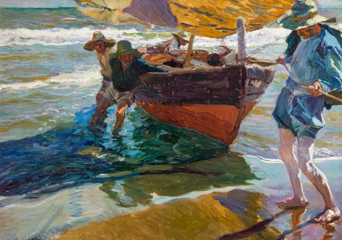 Joaquín Sorolla, Le retour de la pêche, 1904, huile sur toile, 75 x 105 cm, Musei di Nervi - Raccolte Frugone, Photo - © Armando Pastorino