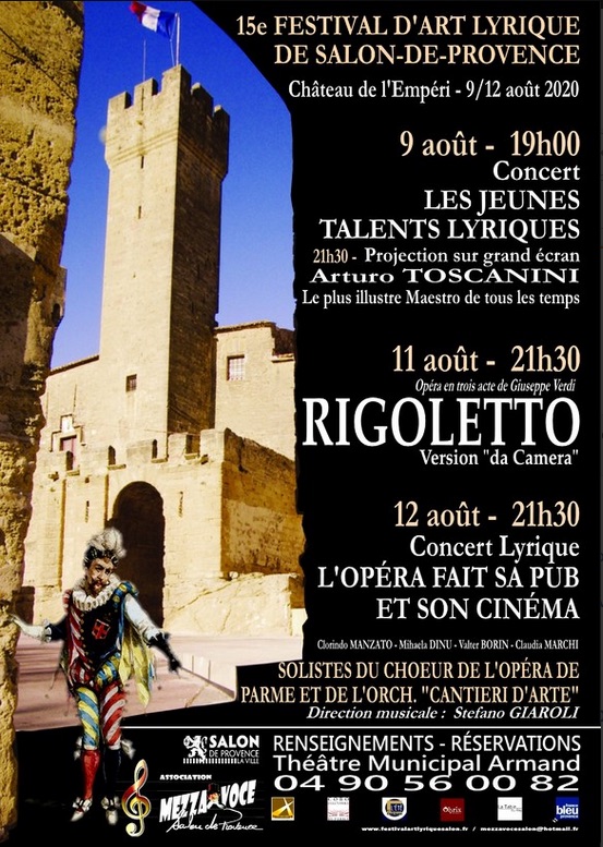 Le festival d’art lyrique de Salon-de-Provence fête ses 15 ans ! Les 9, 11 et 12 août 2020 Le festival d’art lyrique de Salon-de-Provence fête ses 15 ans ! Les 9, 11 et 12 août 2020