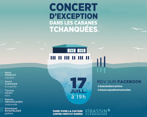 Les Escapades Musicales & le Bassin d'Arcachon présentent un concert d’exception aux Cabanes Tchanquées pour « faire vivre la culture contre vents et marées »