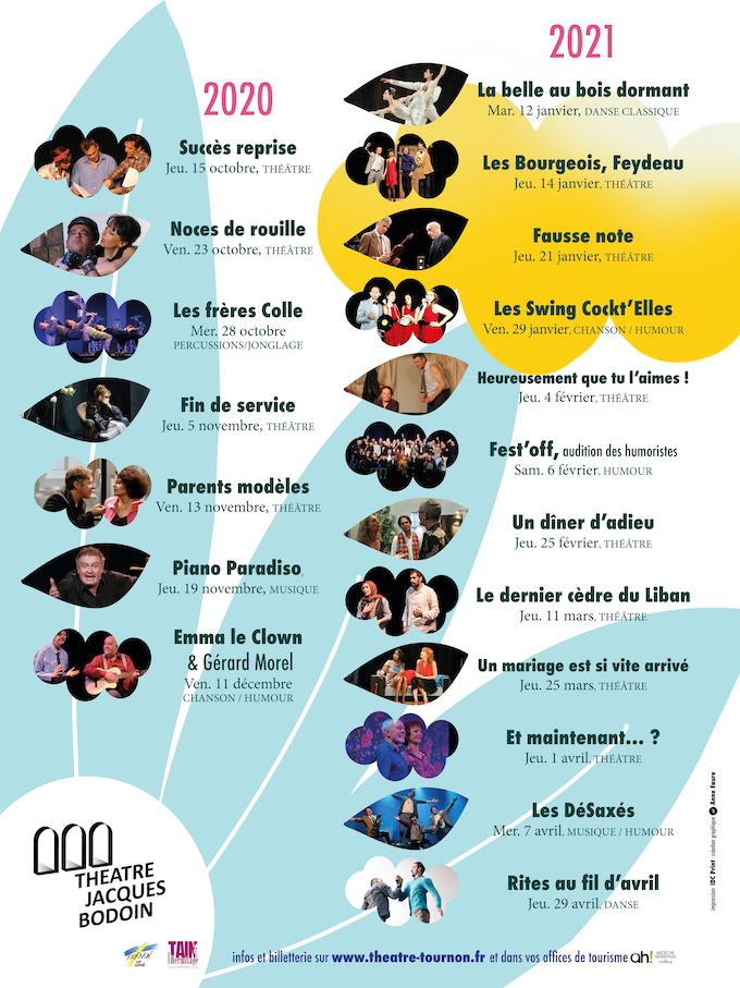 Ouverture des abonnements de la nouvelle Saison Spectacles à Tournon sur Rhône et Tain l’Hermitage