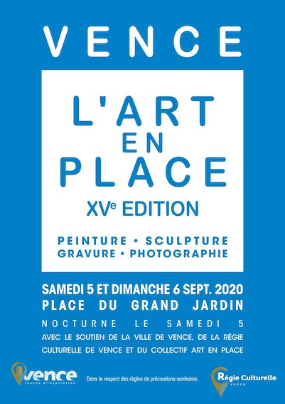 Vence. L’art en place, XVe édition, les 5 et 6/9/20