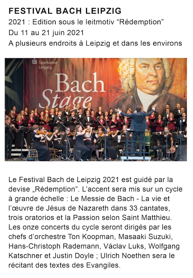 Découvrez la Ville musicale : Leipzig et ses festivals en 2021/22 Découvrez la Ville musicale : Leipzig et ses festivals en 2021/22