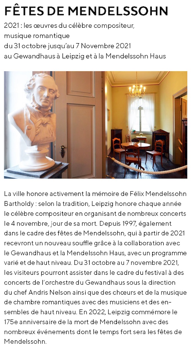 Découvrez la Ville musicale : Leipzig et ses festivals en 2021/22 Découvrez la Ville musicale : Leipzig et ses festivals en 2021/22