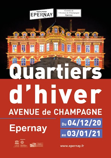 Epernay. Quartiers d’hiver avenue de Champagne du 4/12/20 au 3/1/21