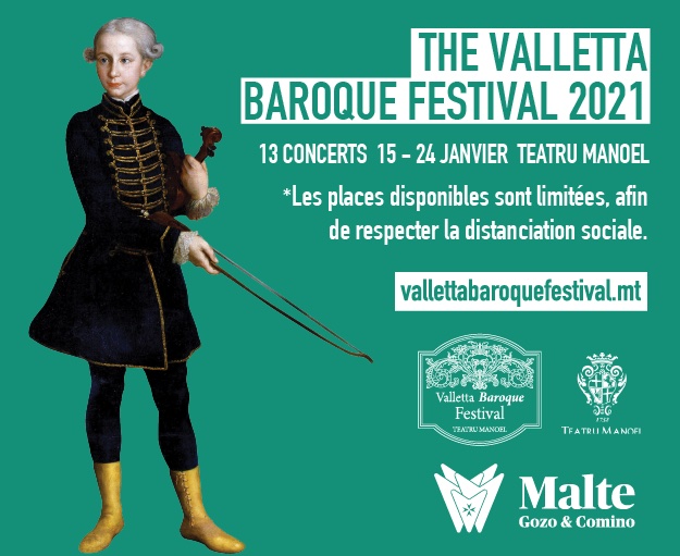 The Valletta Baroque Festival 2021. rendez-vous incontournable des amateurs de musique baroque et classique à Malte du 15 au 24 janvier 2021