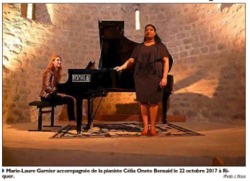 Marie-Laure Garnier, soprano qui s’est produite au Mas Riquer en 2017, remporte la victoire de la révélation artiste lyrique 2021