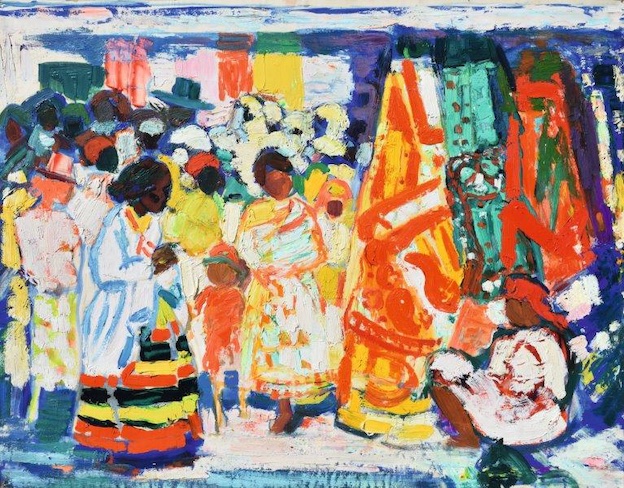 Roger LIMOUSE - Marchande d'étoffes à Tananarive, 1975