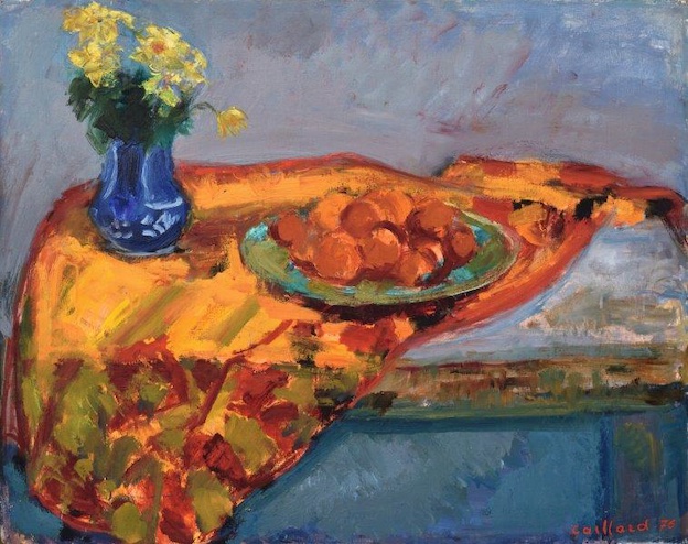 Christian CAILLARD - Nature morte aux harmonies oranges, 1976