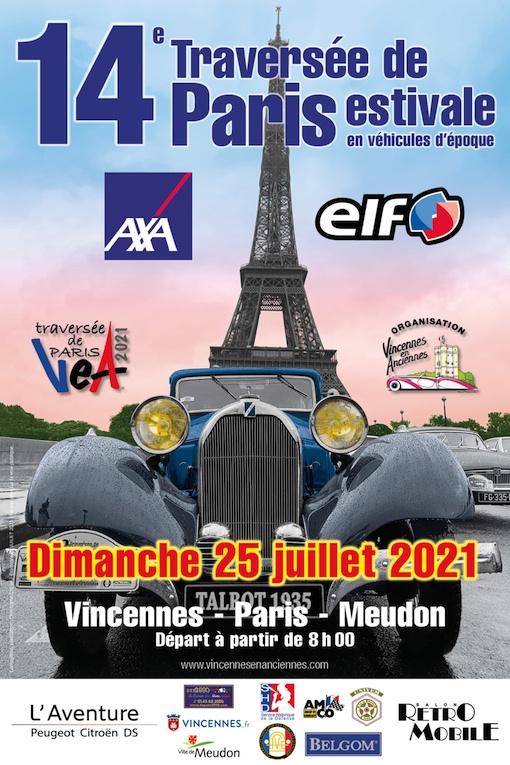 25 juillet 2021, 14e Traversée de Paris estivale en véhicules d'époque : faites place !