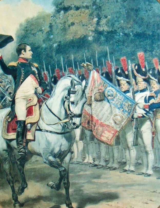 Napoléon en 1815. D’après une aquarelle d’Edouard Detaille, 1910. Estampe 70 x 59,5 cm. Musée Napoléon, Brienne-le-Château