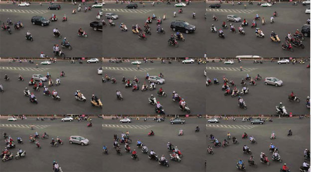 LENA BUI - image contextuelle : études sur la circulation à Saigon / contextual image: studies of traffic in Saigon, 2013. Courtesy de l’artiste