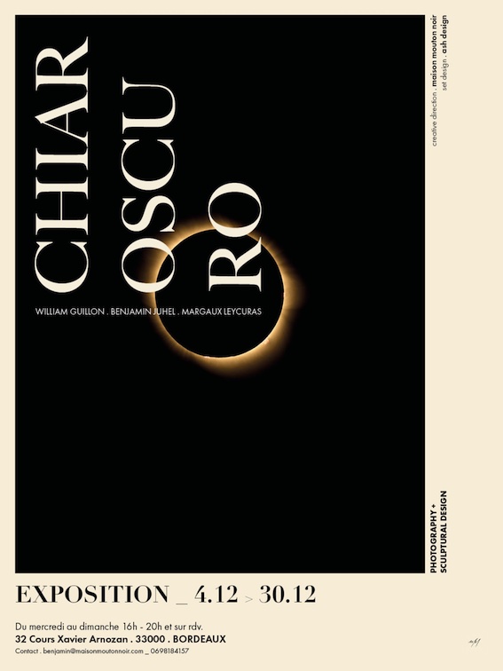 Bordeaux, Maison Mouton Noir : « Chiaroscuro », exposition du 4 au 30 décembre 2021