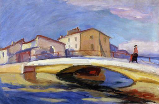 Charles Camoin Personnage sur le pont de Martigues, 1904 Huile sur toile, 54 x 81 cm Collection Fondation Regards de Provence © Adagp, Paris 2013