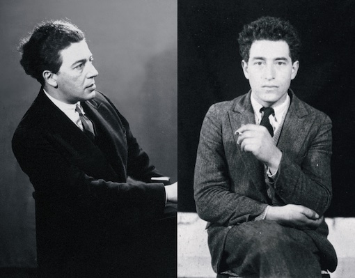 Portraits d'André Breton par Man Ray et d'Alberto Giacometti par Jacques-André Boiffard