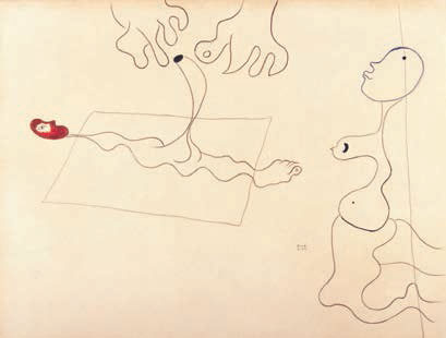 Joan Miró (1893-1983) Untitled, 1926 Mine de plomb, crayon et pastel sur papier, 460 x 620 mm. Signé et daté en bas à droite : Miro 5.26.