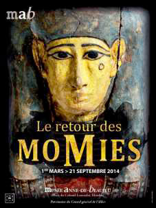 « Le retour des momies », exposition du 1er mars au 21 septembre 2014 au Musée Anne-de-Beaujeu à Moulins