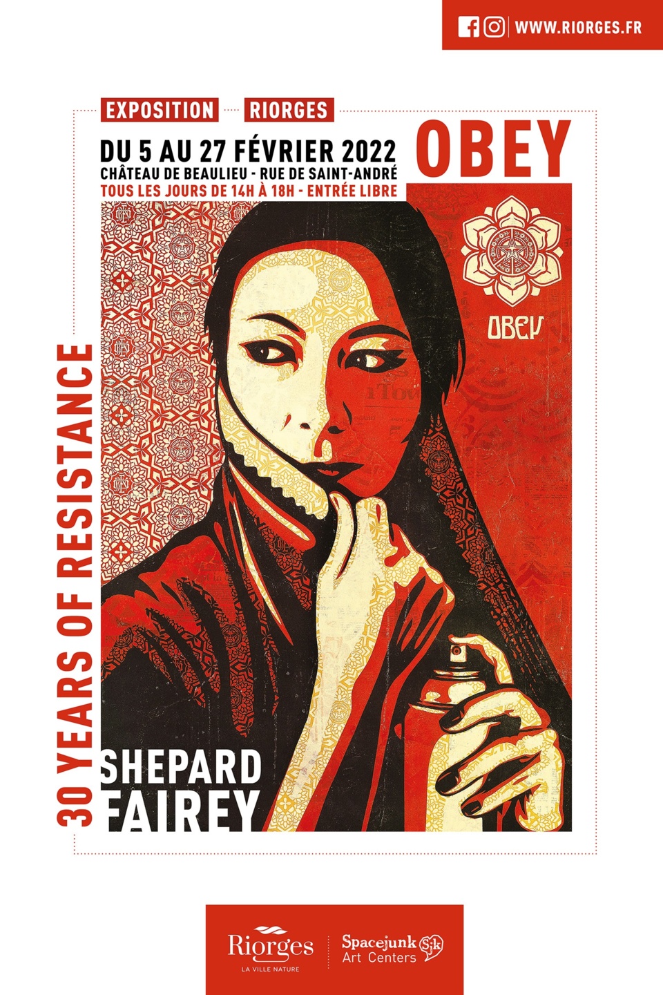 Riorges (42). Exposition Shepard Fairey « 30 Years of Resistance » du 5 au 27 février 2022