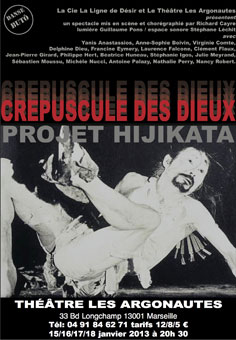 Crépuscule des Dieux / Projet Hijikata, danse-butô, Théâtre Les Argonautes, Marseille, 15 au 18 janvier 2014