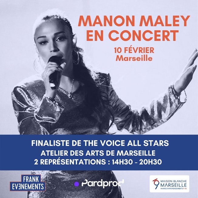 Manon Maley en concert le 10 février 22 - Atelier des Arts – Marseille