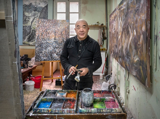 Salagon (04), église du prieuré : exposition Feng Ge, « Le sommet, vibrations de lumières ». Du 2 février au 20 juin 2022
