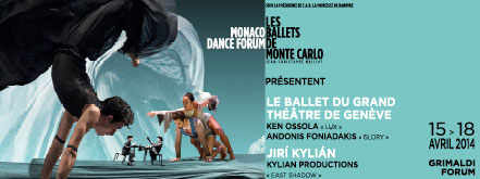 Ballet du Grand Théâtre de Genève, les 15 et 16 avril 2014 au Monaco Dance Forum
